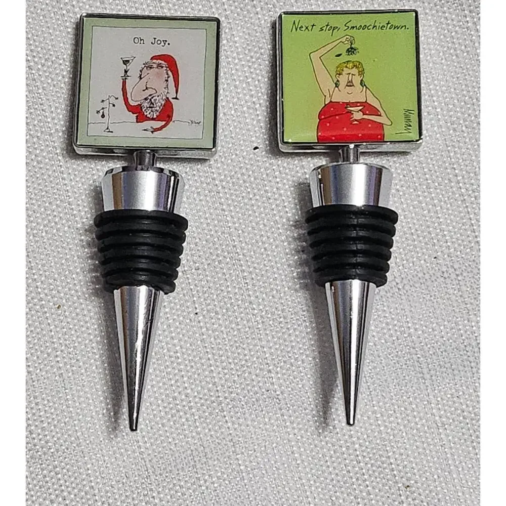 Murray‎ Square Top Holliday Graphic Designs Wine Bottle Stoppers Metal Pop Art